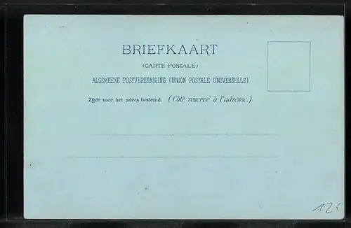 Lithographie Middelburg, Kirche, Ortsansicht