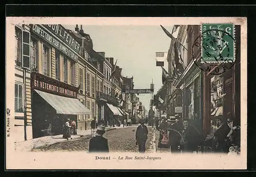 AK Douai, La Rue Saint-Jacques