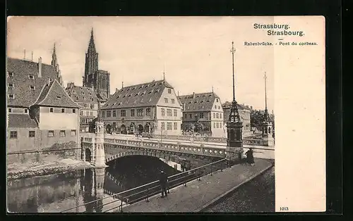 AK Strassburg, Rabenbrücke gegen Münster