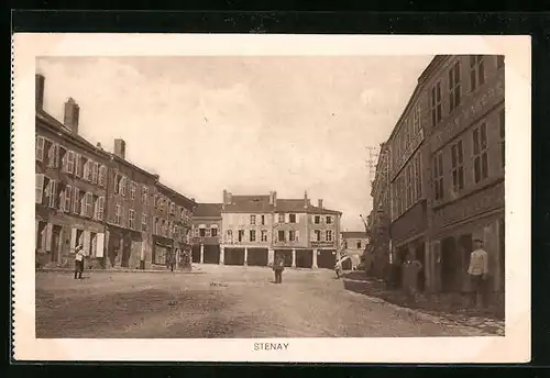 AK Stenay, Strassenpartie mit Geschäft