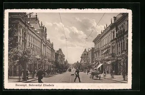 AK Bukarest / Bucuresti, Bulevardul Elisabeta