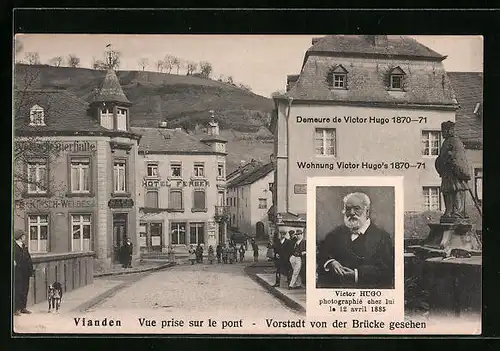 AK Vianden, Vue prise sur le pont