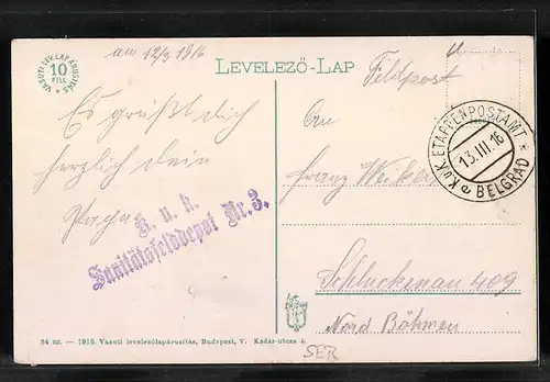 AK Belgrad, Totalansicht von Kalimegdan