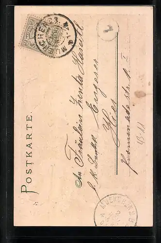 Präge-AK Witwer trauert gemeinsam mit seiner Tochter um die verstorbene Gattin