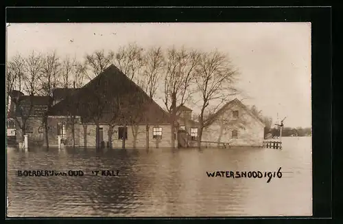 Foto-AK Zaandam, Hochwasser in den Strassen 1916