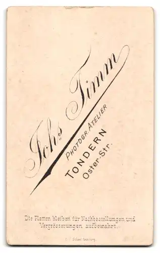 Fotografie Johs. Timm, Tondern, Oster-Str., Junger Herr mit moderner Frisur