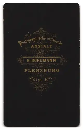 Fotografie H. Schumann, Flensburg, Holm 1, Älterer Herr in Anzugjacke mit Vollbart