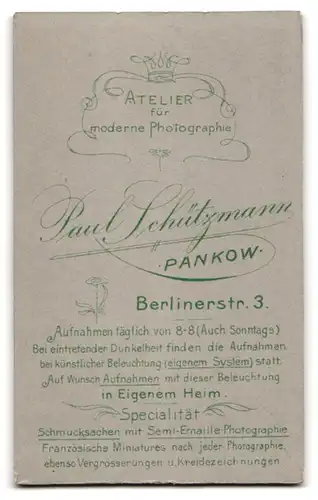 Fotografie Paul Schützmann, Berlin-Pankow, Berlinerstr. 3, Kleiner Junge im Samtanzug und Mädchen