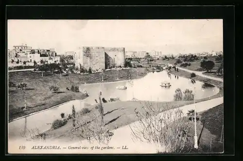 AK Alexandria, General View of the Gardens