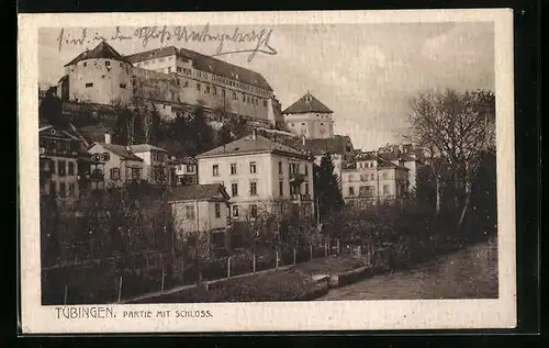 AK Tübingen, Partie bei den Stadtvillen unter dem Schloss