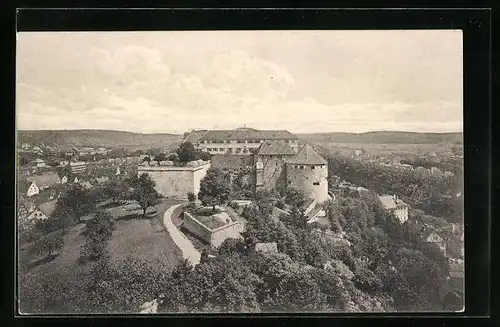 AK Tübingen, Blick auf Schloss und Schänzle