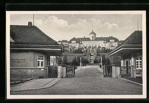 AK Bad Gottleuba, Eingang zur Heilstätte