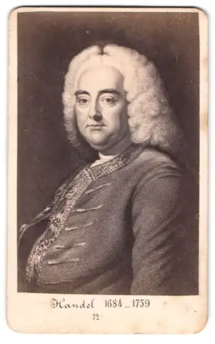 Fotografie J. C. Steuer, Wien, Portrait Georg Friedrich Händel