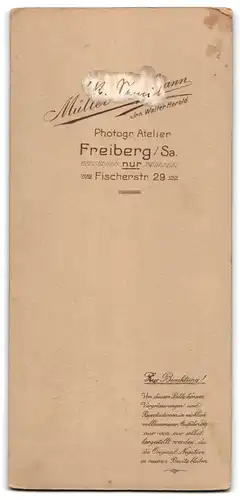 Fotografie Müller-Hoffmann, Freiberg, Fischerstrasse 29, Soldat des 23. Rgts. in Feldgrau