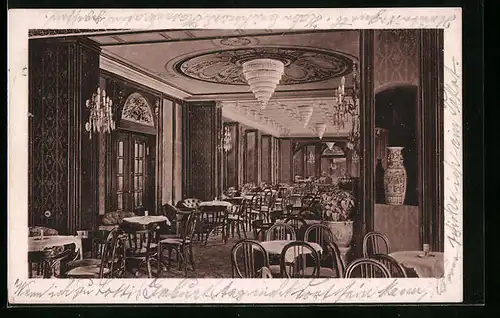 AK Dresden, Restaurant Königs-Diele, Ringstrasse, Inhaber Gustav Mühlbach, Innenansicht