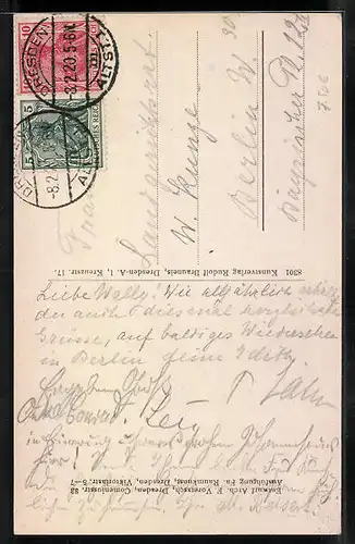 AK Dresden-A., Hotel und Wein-Restaurant Anton Müller, Innenansicht, Marienstrasse 46