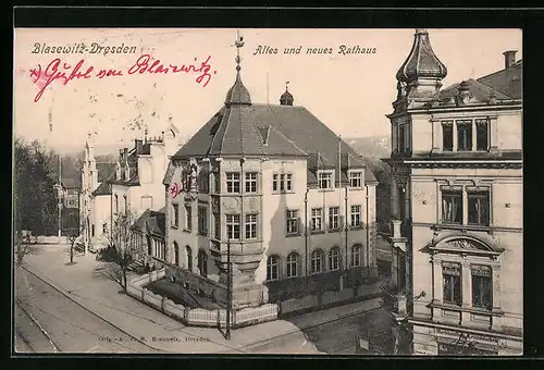 AK Dresden-Blasewitz, Altes und neues Rathaus