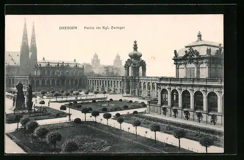 AK Dresden, Partie im Kgl. Zwinger