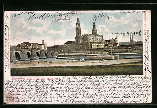 AK Dresden, Blick auf die Hofkirche