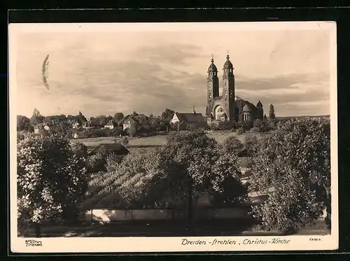 Foto-AK Walter Hahn, Dresden, Nr. 13064: Dresden-Strehlen, Christus-Kirche
