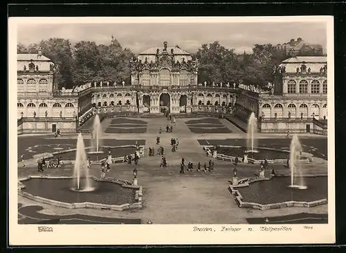 Foto-AK Walter Hahn, Dresden, Nr. 7605: Dresden, Zwinger mit Wallpavillon