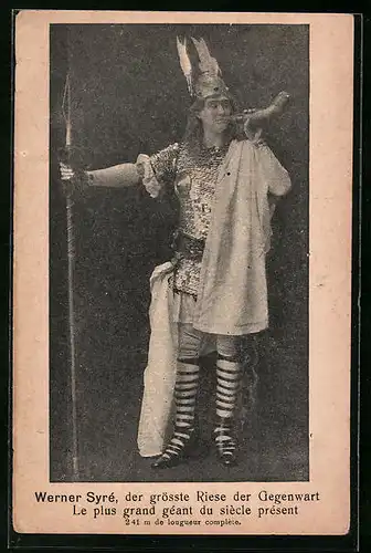 AK Werner Syré, der grösste Riese der Gegenwart