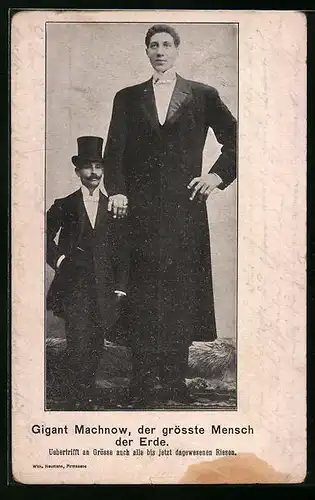 AK Gigant Machnow, der grösste Mensch der Erde