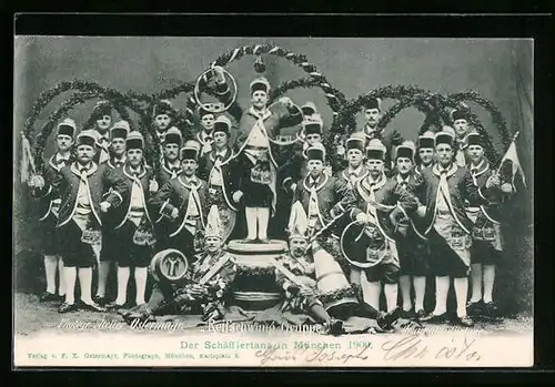 AK München, Schäfflertanz 1909 - Reifschwung-Gruppe