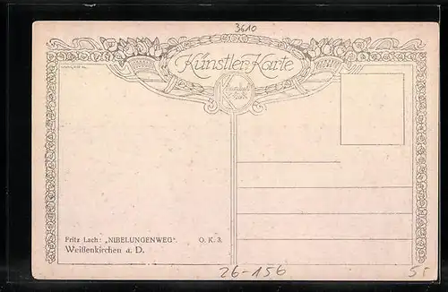 Künstler-AK Fritz Lach: Weissenkirchen, Nibelungenweg