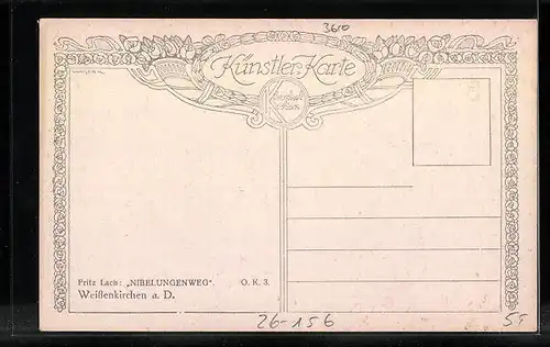 Künstler-AK Fritz Lach: Weissenkirchen, Nibelungenweg