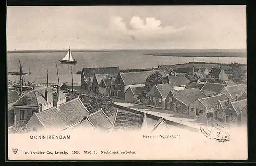 AK Monnikendam, Haven in Vogelvlucht