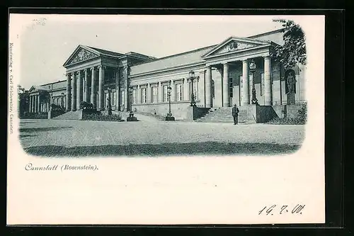 AK Cannstatt, Wachmann vor einem Museum