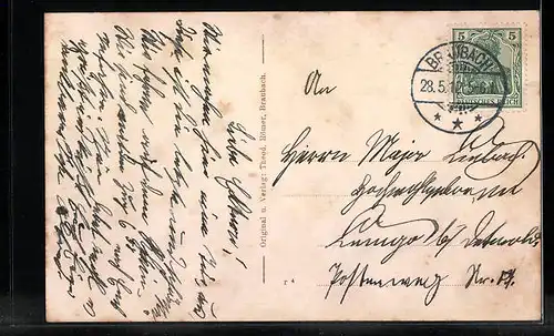 AK Braubach a. Rhein, Totalansicht mit Kirche