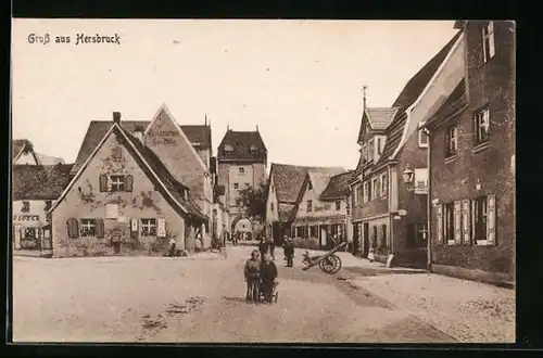 AK Hersbruck, Menschen auf Marktplatz