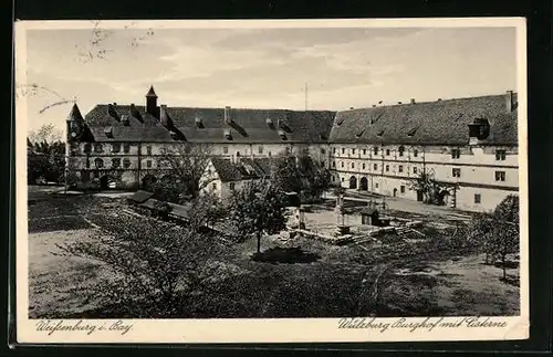 AK Weissenburg /Bayern, Wülzburg Burghof mit Zisterne