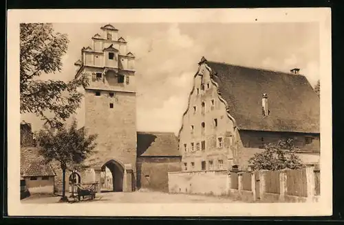 AK Dinkelsbühl, Stadtmühle und Nördlingertor