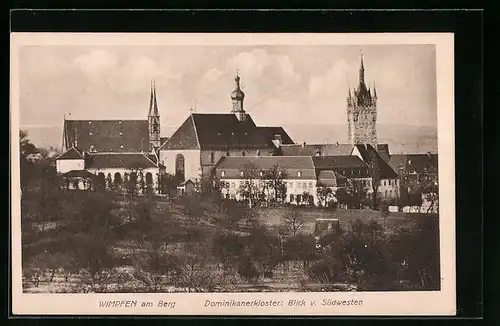 AK Wimpfen am Berg, Dominikanerkloster: Blick von Südwesten