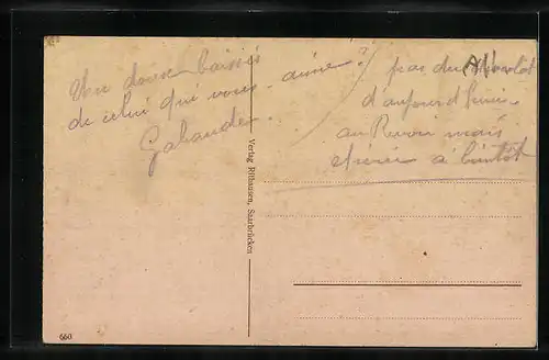 AK Scheidt, Ortsansicht mit Bahnhof