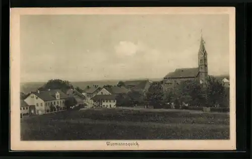 AK Wurmannsquick, Ortsansicht mit Kirche