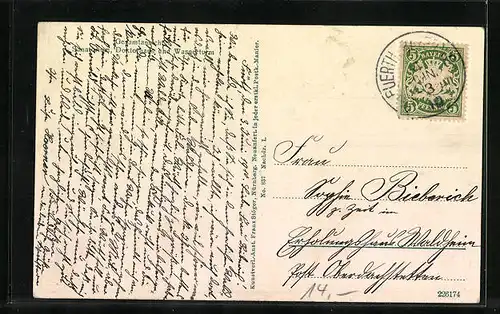 AK Fürth, Heilstätte, Ansicht mit Park und Bäumen