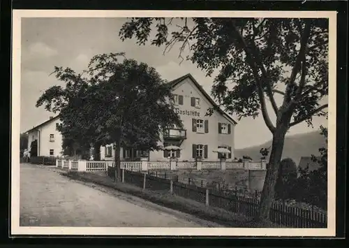 AK Pommelsbrunn /Hersbrucker Schweiz, Gaststätte Zum Bahnhof, Inhaber Wilhelm Lutz