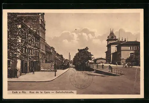 AK Esch s. Alz., Rue de la Gare