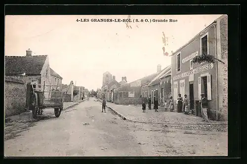 AK Les-Granges-le-Roi, Grande Rue