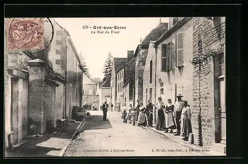AK Gyé-sur-Seine, La Rue du Four