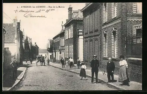 AK Avesnes-lez-Aubert, Rue de la Mairie