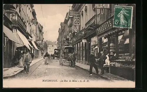 AK Maubeuge, La Rue de Mons