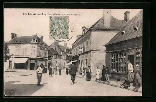 AK Les Aix-d`Angillon, Place Nationale