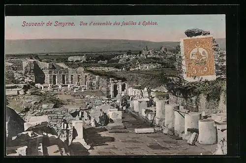 AK Smyrne, Vue d`ensemble des fouilles à Ephèse