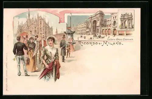 Lithographie Milano, Galleria Vittorio Emanuele