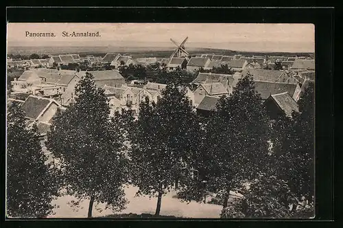 AK St. Annaland, Blick über die Dächer der Ortschaft